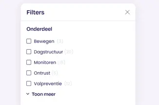 Gemakkelijk zoeken en filteren